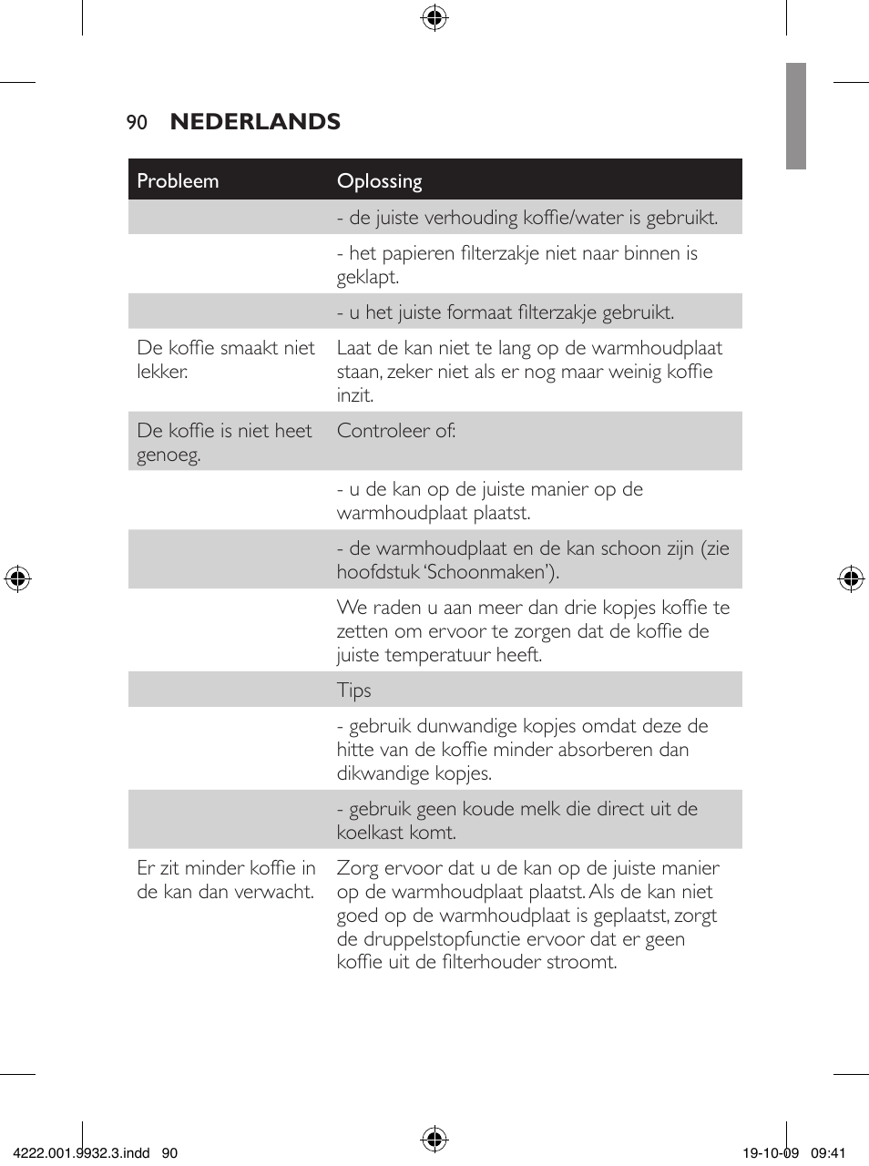 Philips Daily Collection Cafetera User Manual | Page 90 / 148