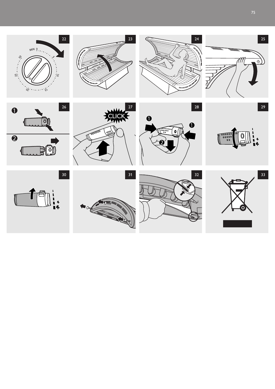 Philips Solárium de cuerpo entero User Manual | Page 75 / 76