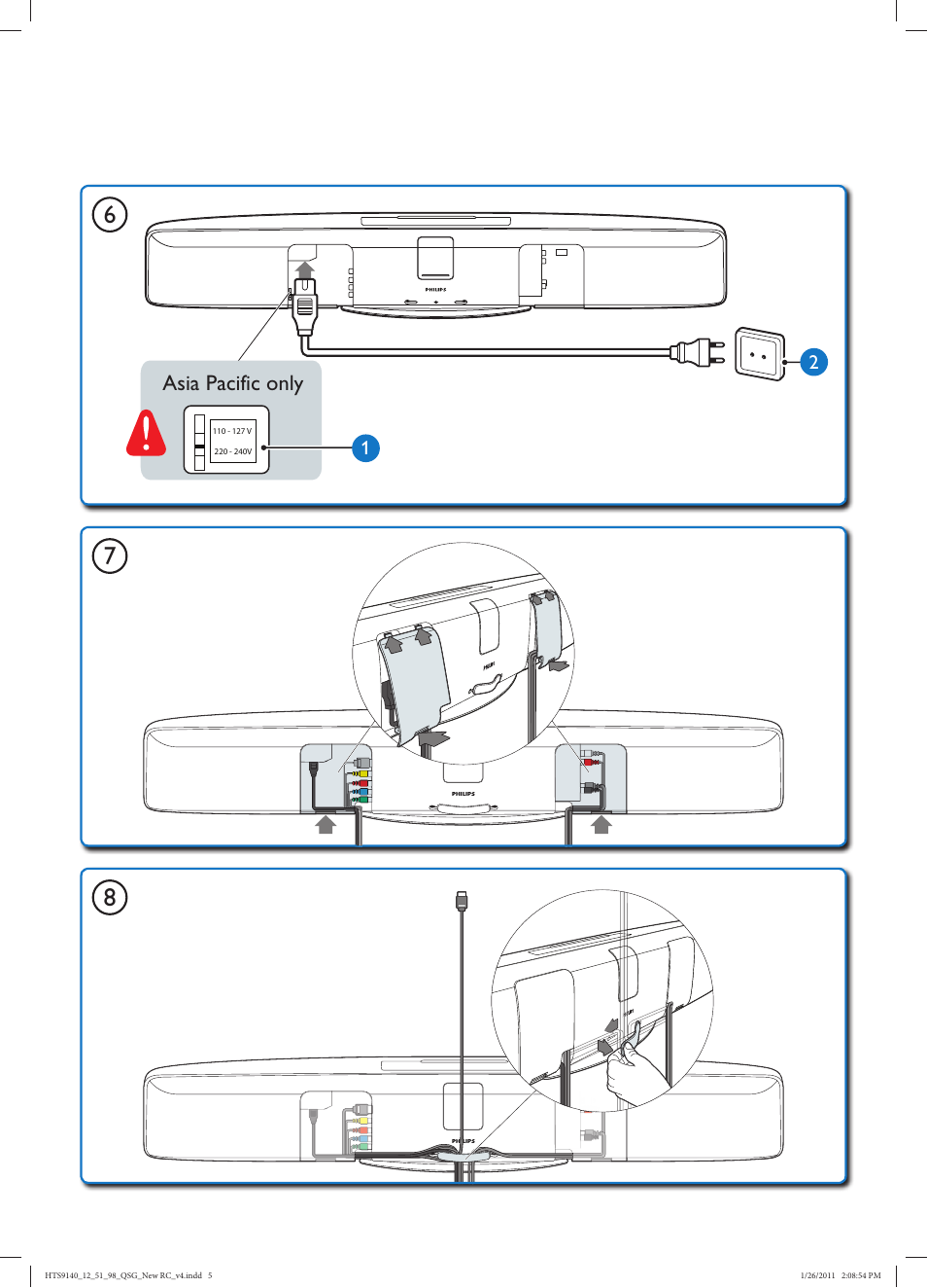 Asia pacific only | Philips Cine en casa con SoundBar User Manual | Page 7 / 26