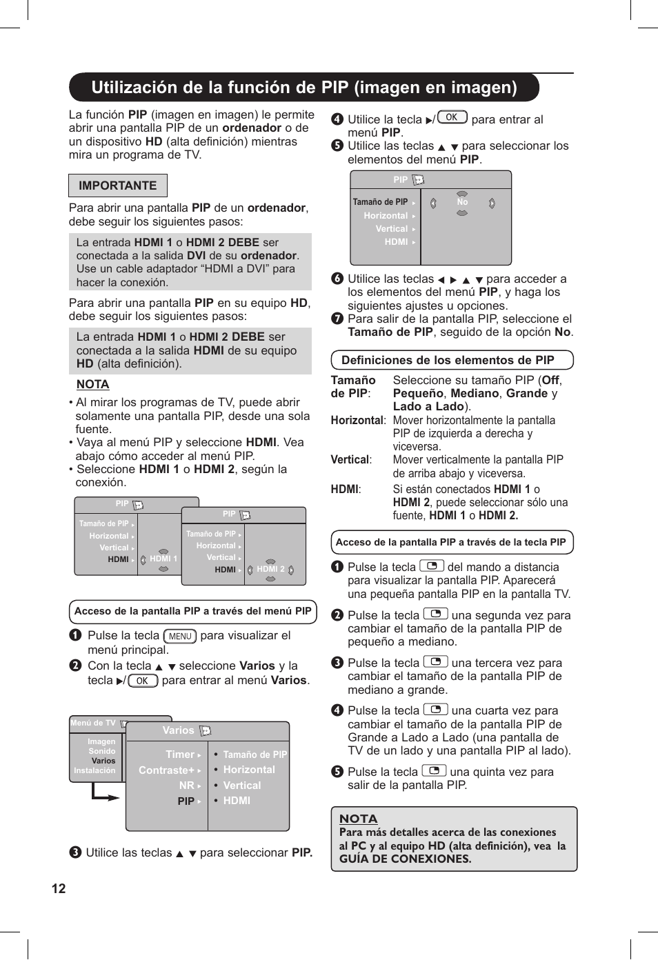 Philips Flat TV panorámico User Manual | Page 16 / 26