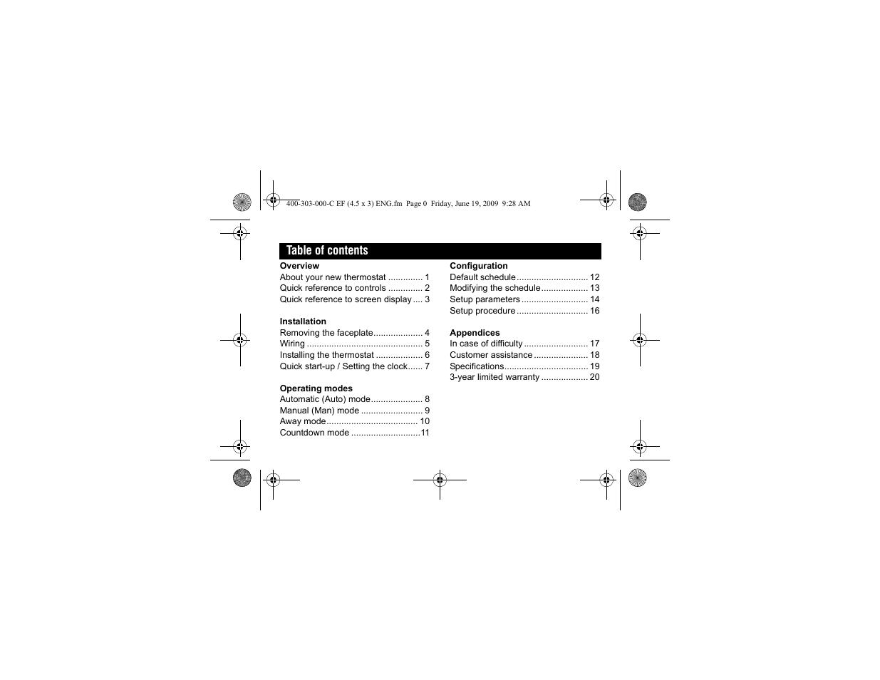 Aube Technologies TH303 User Manual | Page 2 / 22
