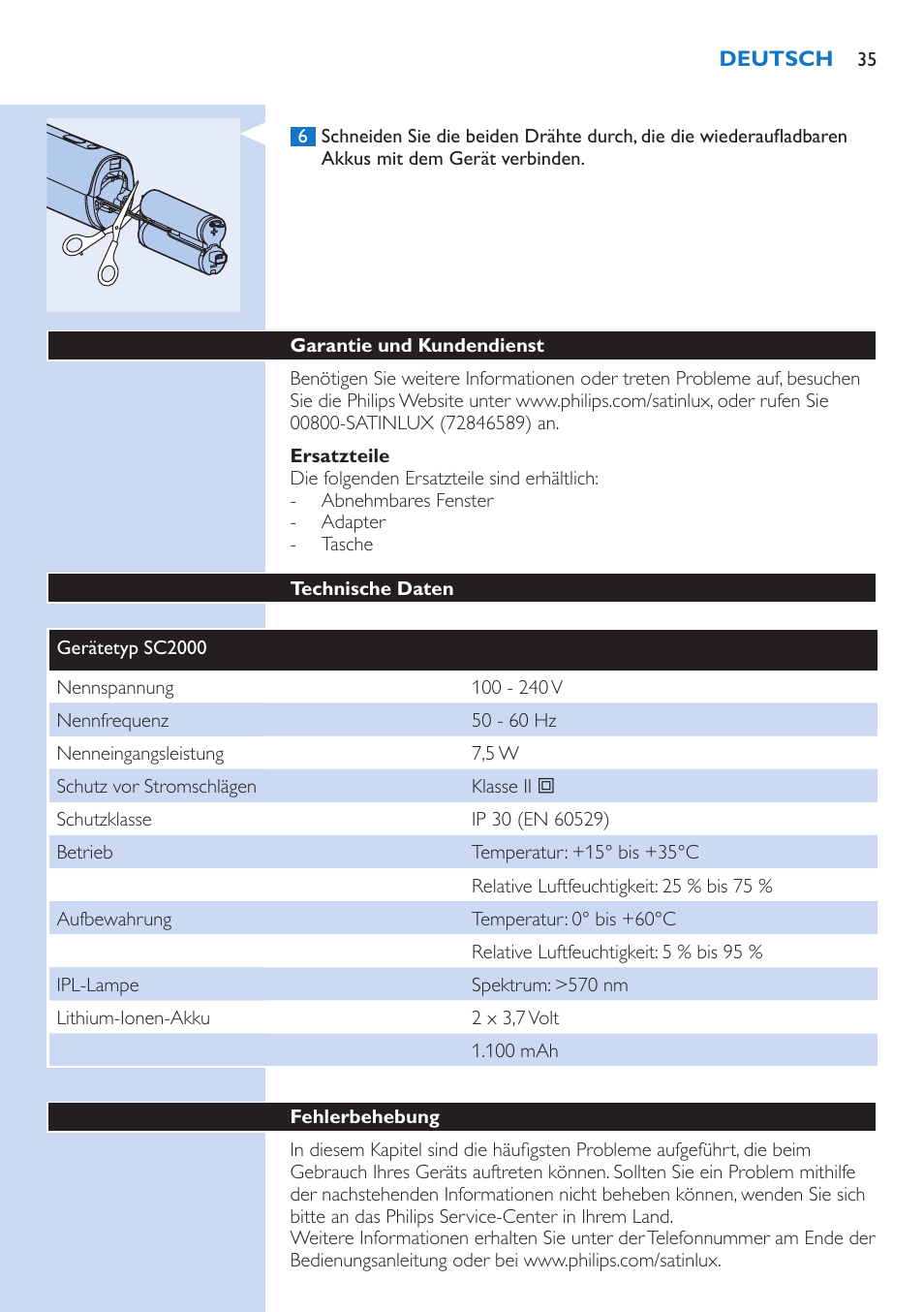 Philips fotodepiladora User Manual | Page 35 / 130