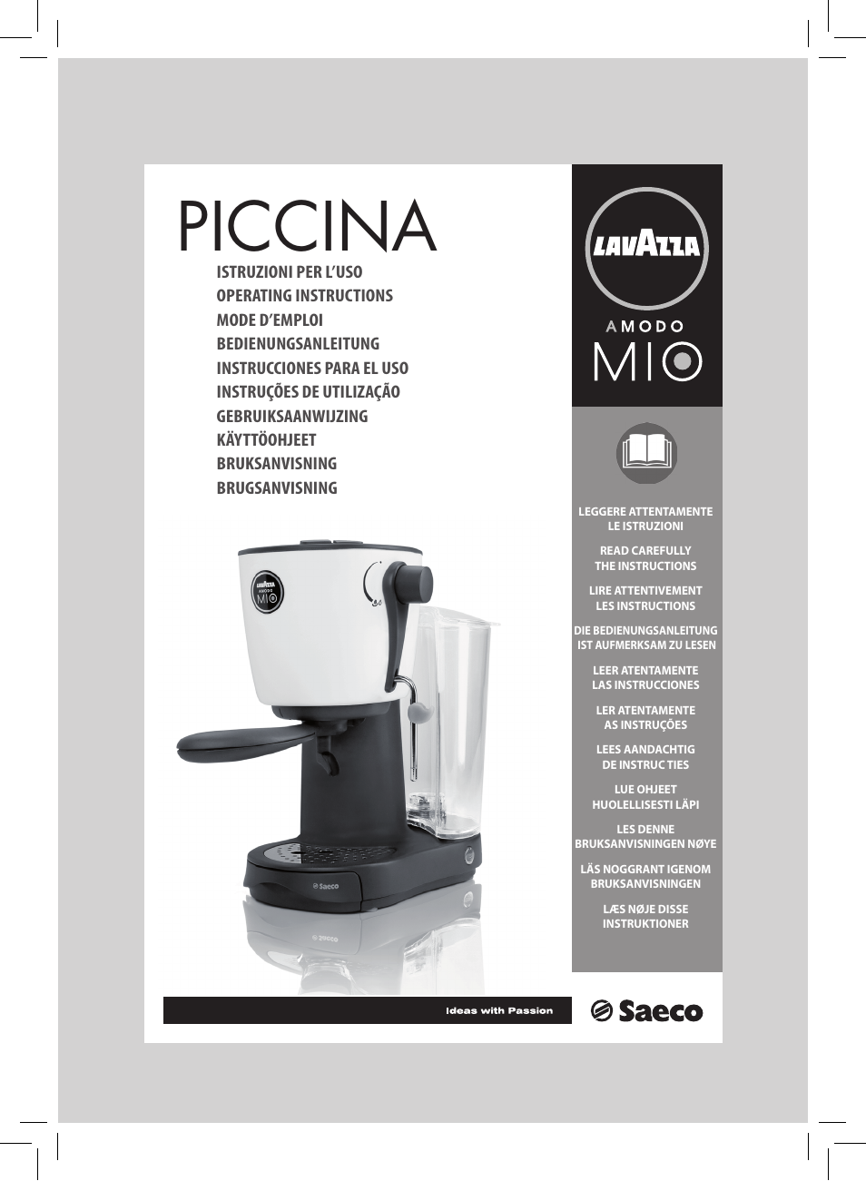 Philips Saeco Lavazza A Modo Mio Piccina en negro User Manual | 92 pages