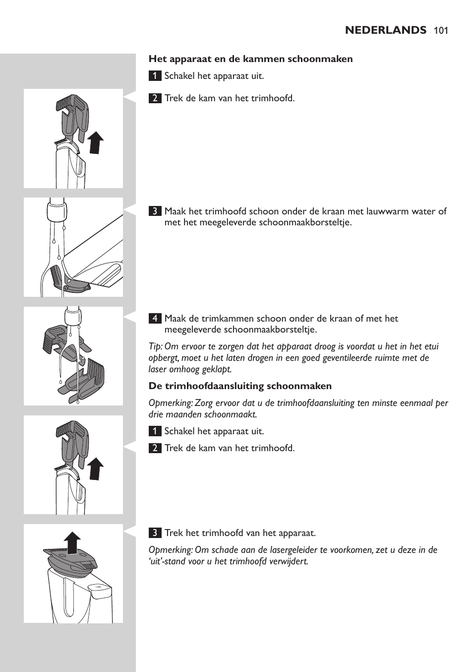 Philips BEARDTRIMMER Series 9000 barbero resistente al agua User Manual | Page 101 / 150