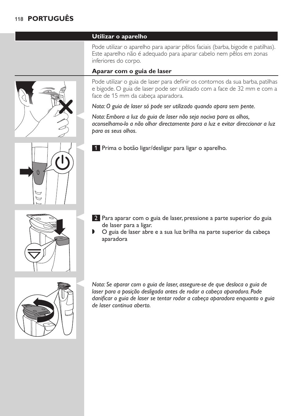 Philips BEARDTRIMMER Series 9000 barbero resistente al agua User Manual | Page 118 / 150