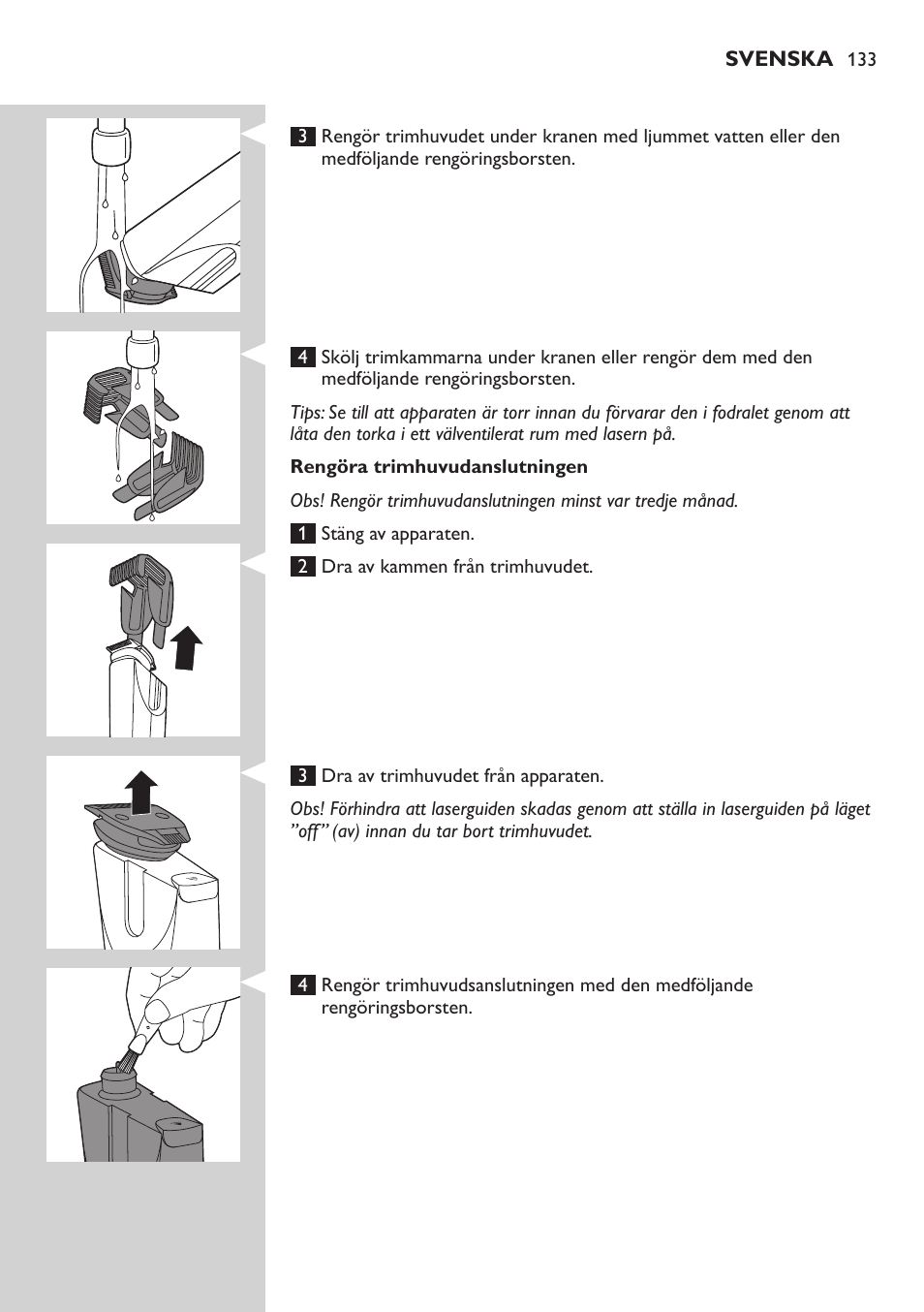 Philips BEARDTRIMMER Series 9000 barbero resistente al agua User Manual | Page 133 / 150