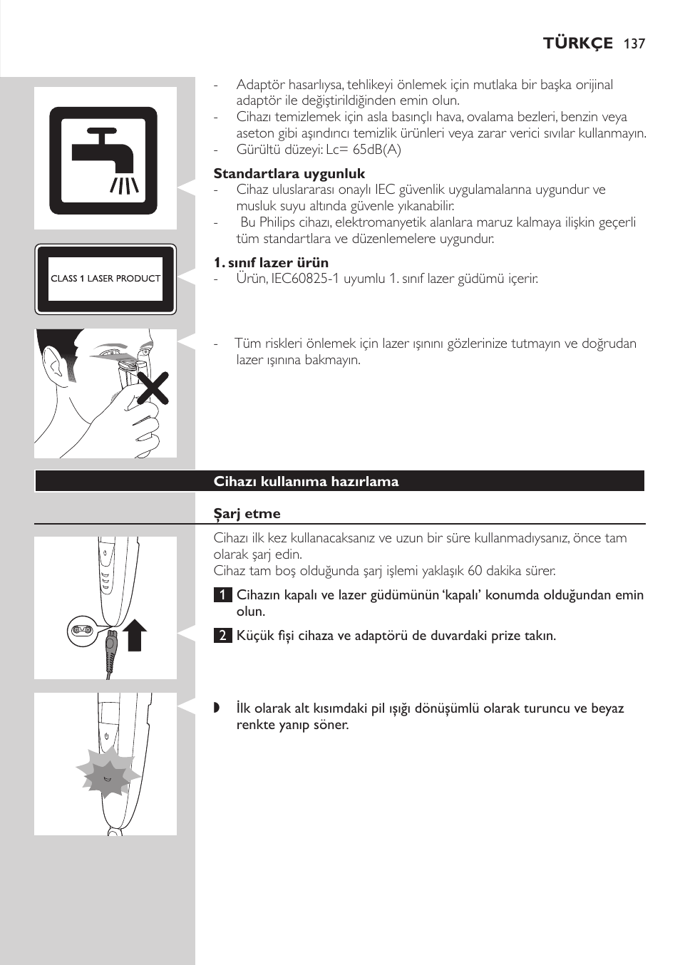 Philips BEARDTRIMMER Series 9000 barbero resistente al agua User Manual | Page 137 / 150