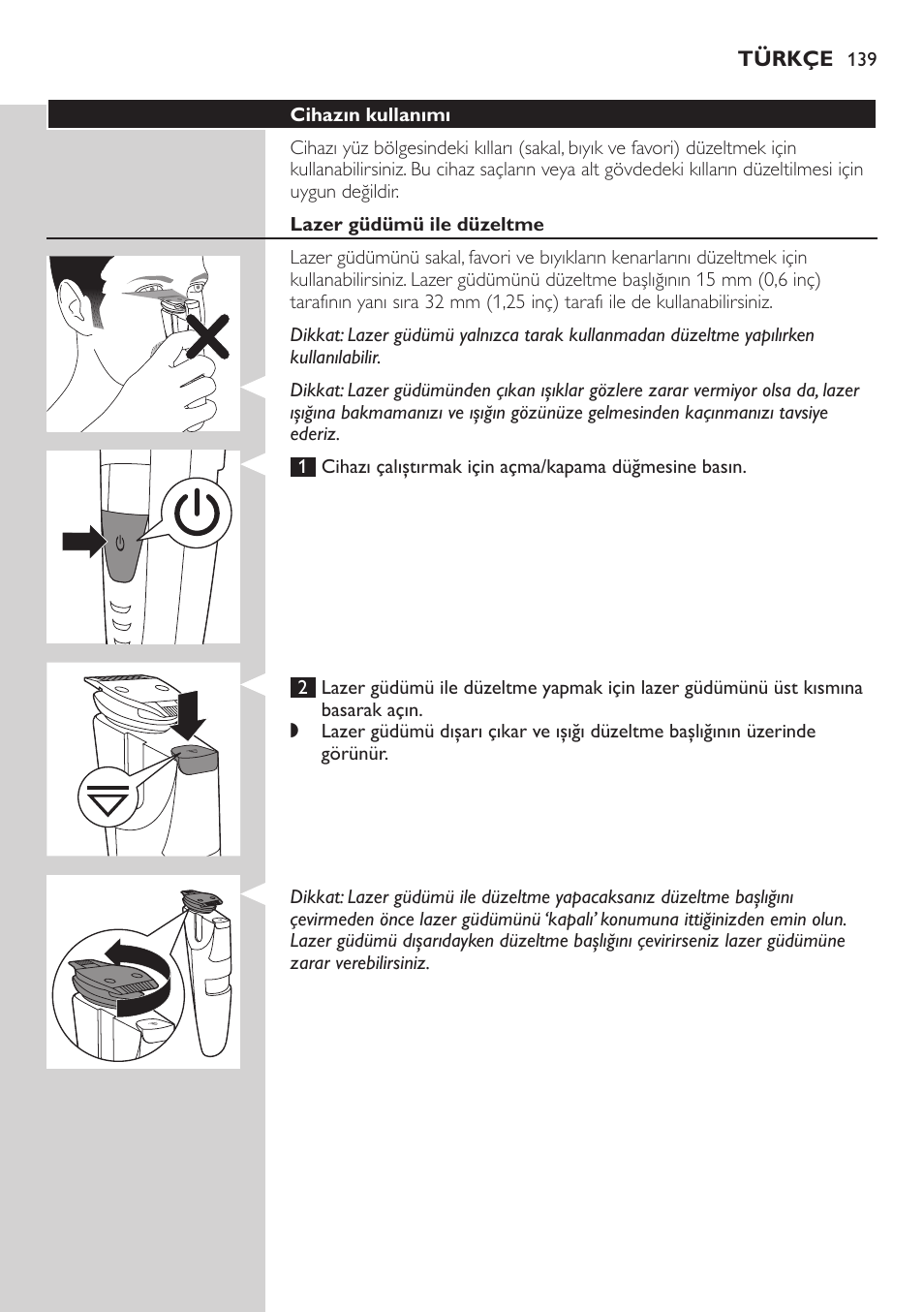 Philips BEARDTRIMMER Series 9000 barbero resistente al agua User Manual | Page 139 / 150