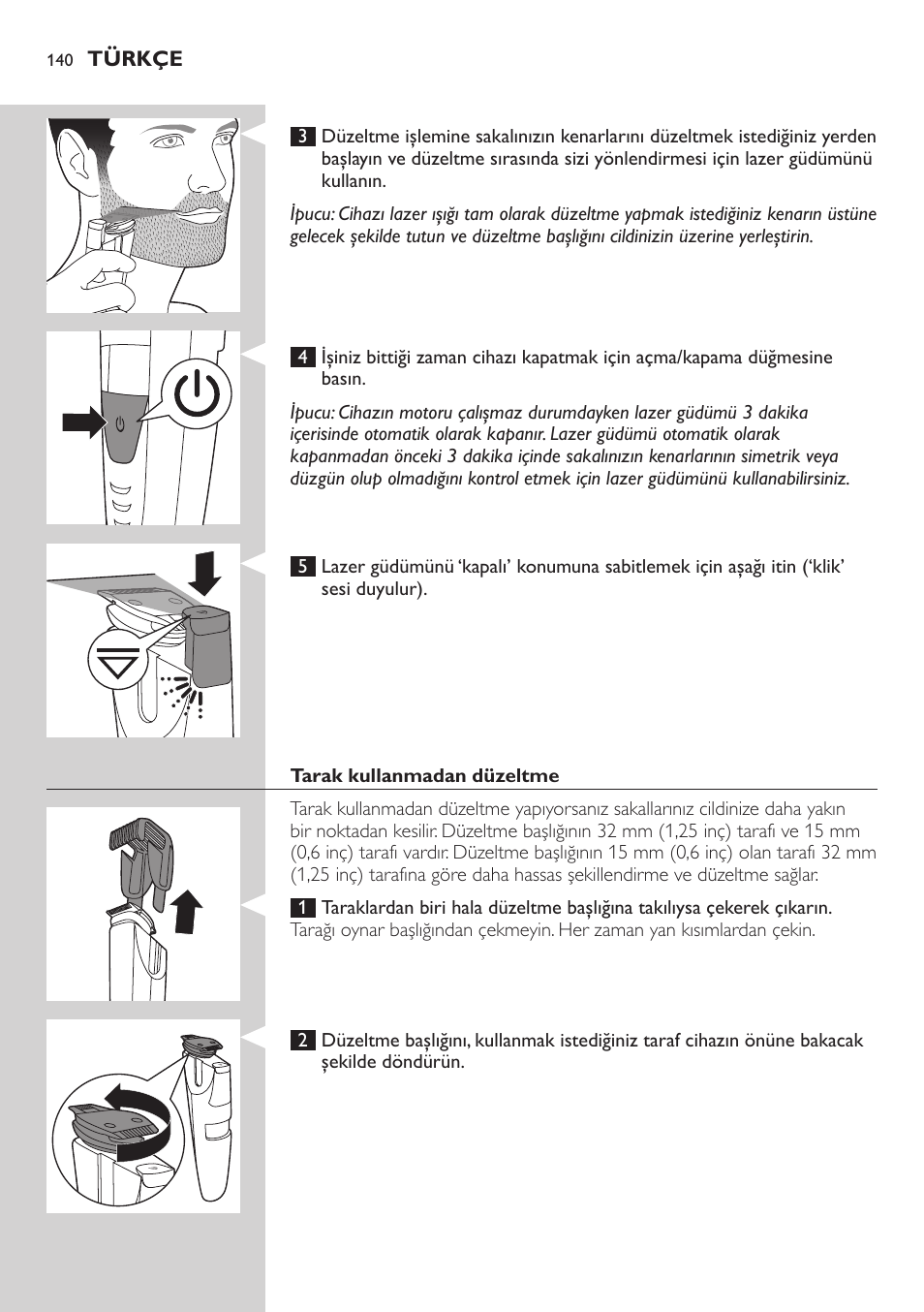 Philips BEARDTRIMMER Series 9000 barbero resistente al agua User Manual | Page 140 / 150