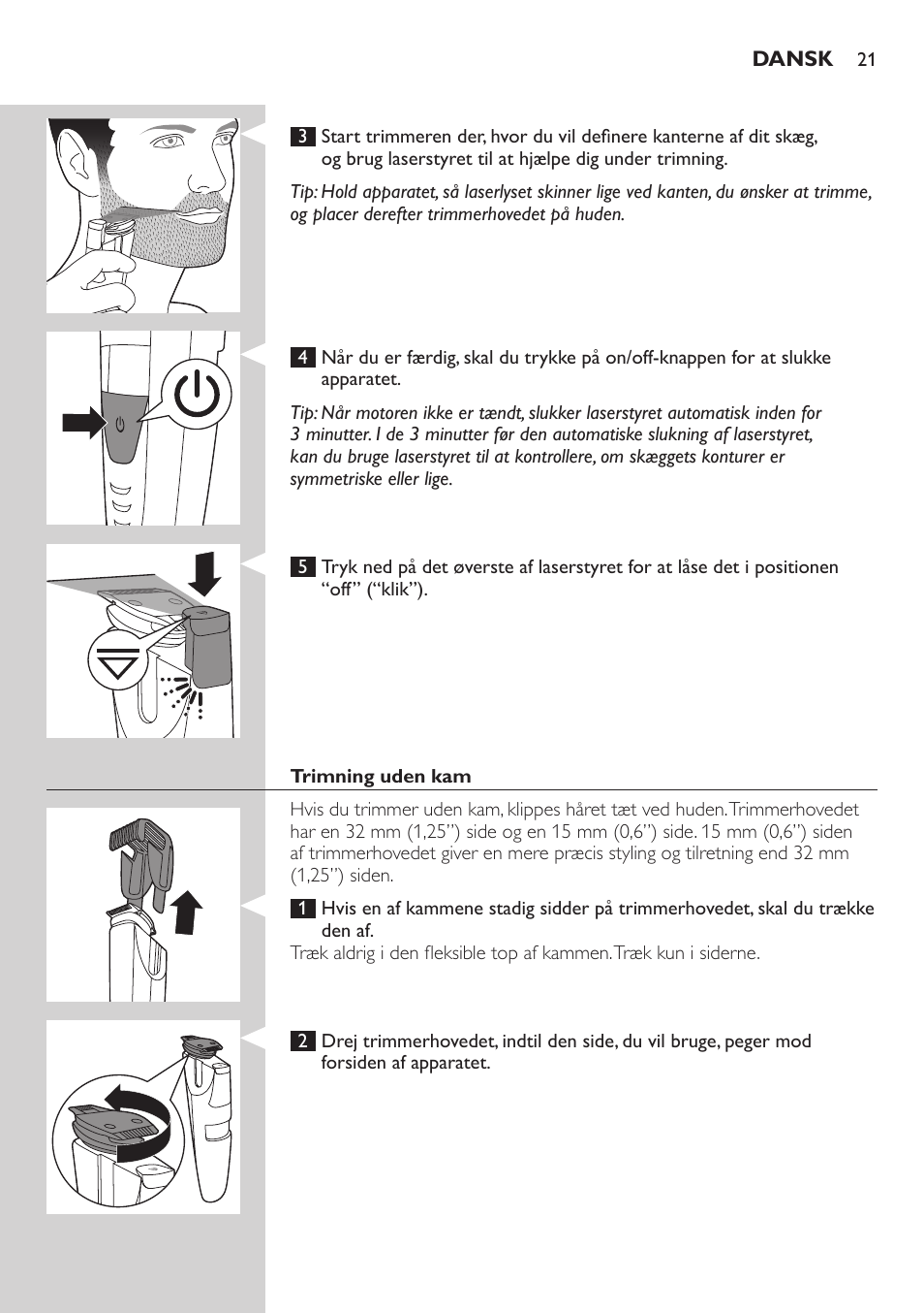 Philips BEARDTRIMMER Series 9000 barbero resistente al agua User Manual | Page 21 / 150