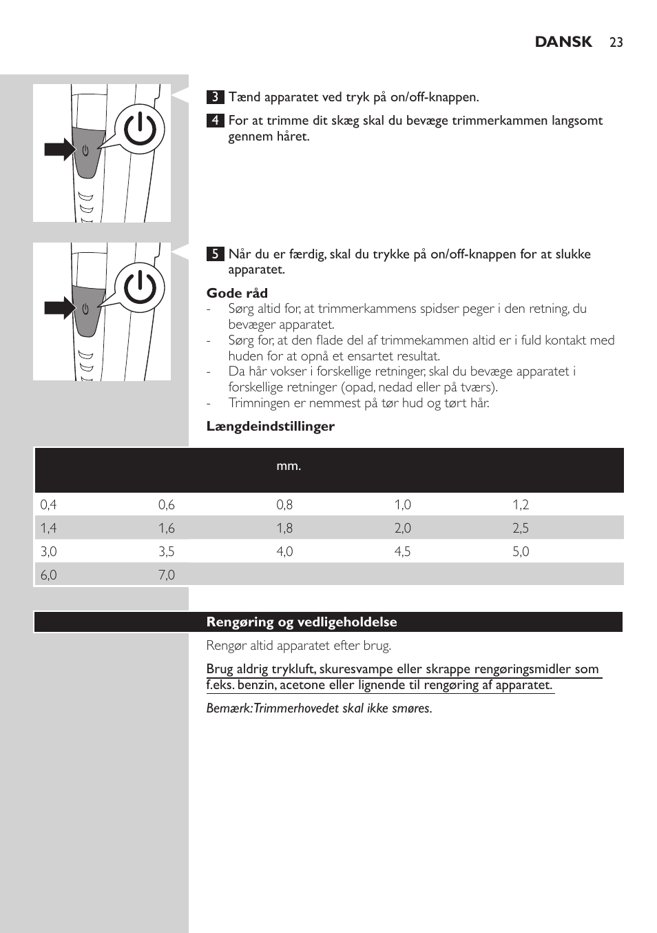 Philips BEARDTRIMMER Series 9000 barbero resistente al agua User Manual | Page 23 / 150