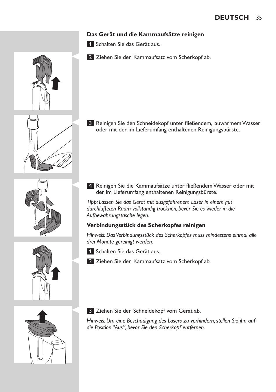 Philips BEARDTRIMMER Series 9000 barbero resistente al agua User Manual | Page 35 / 150