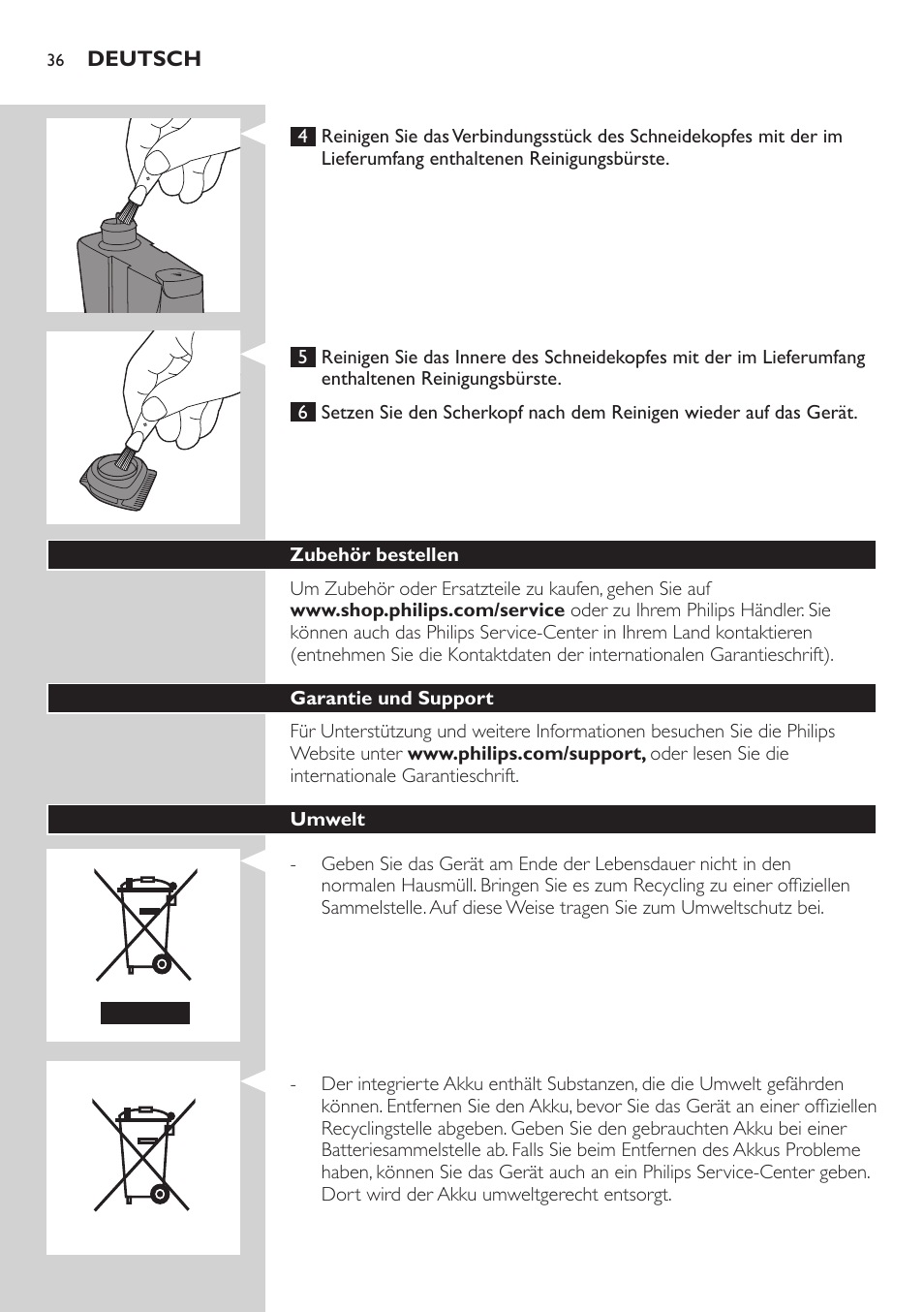 Philips BEARDTRIMMER Series 9000 barbero resistente al agua User Manual | Page 36 / 150