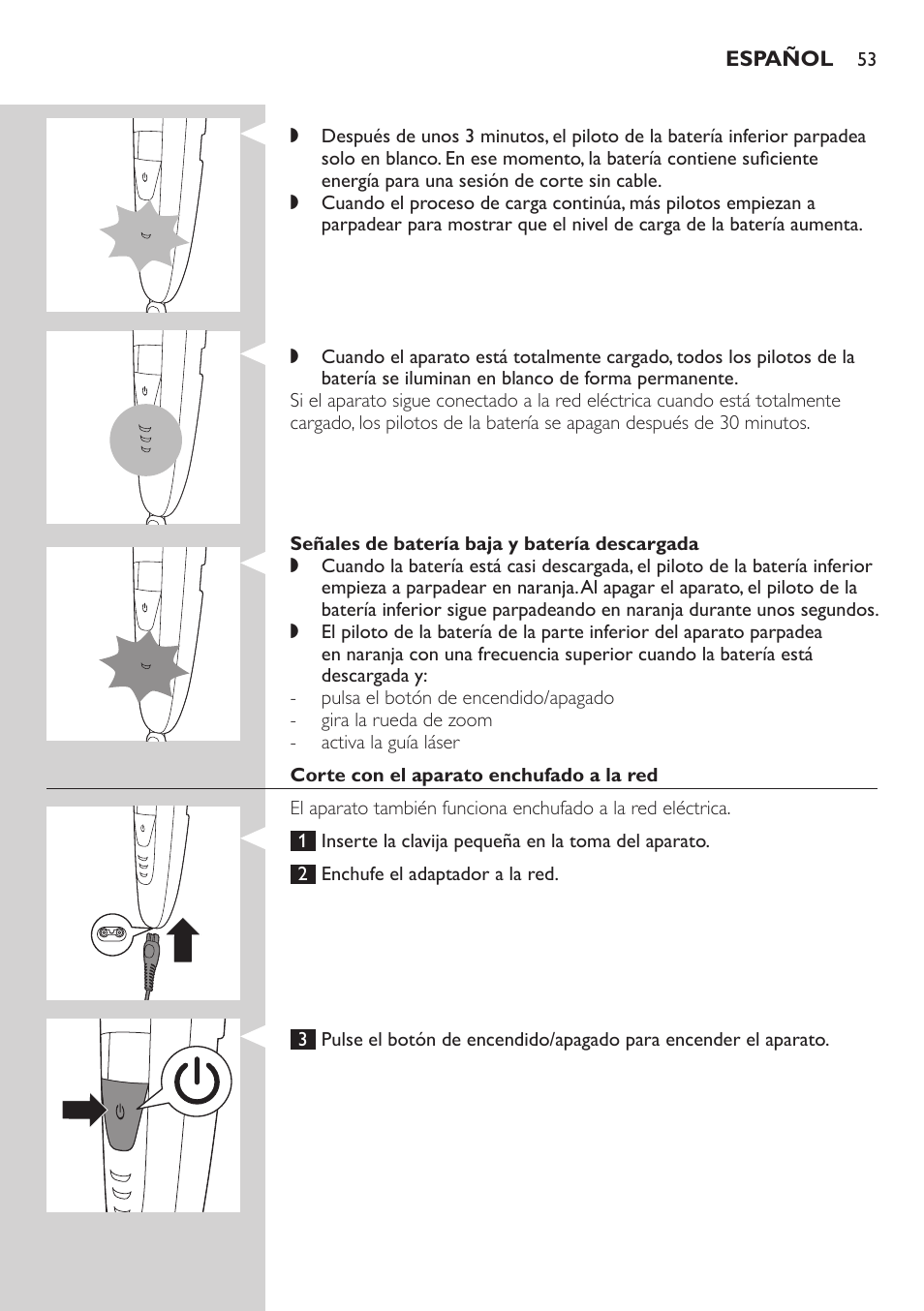 Philips BEARDTRIMMER Series 9000 barbero resistente al agua User Manual | Page 53 / 150