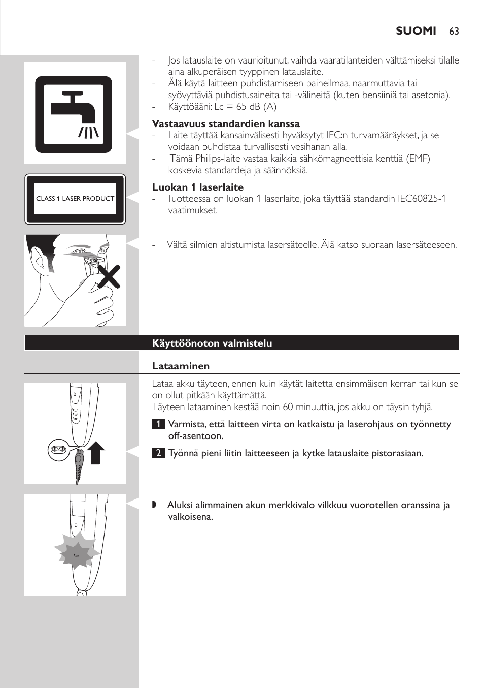 Philips BEARDTRIMMER Series 9000 barbero resistente al agua User Manual | Page 63 / 150