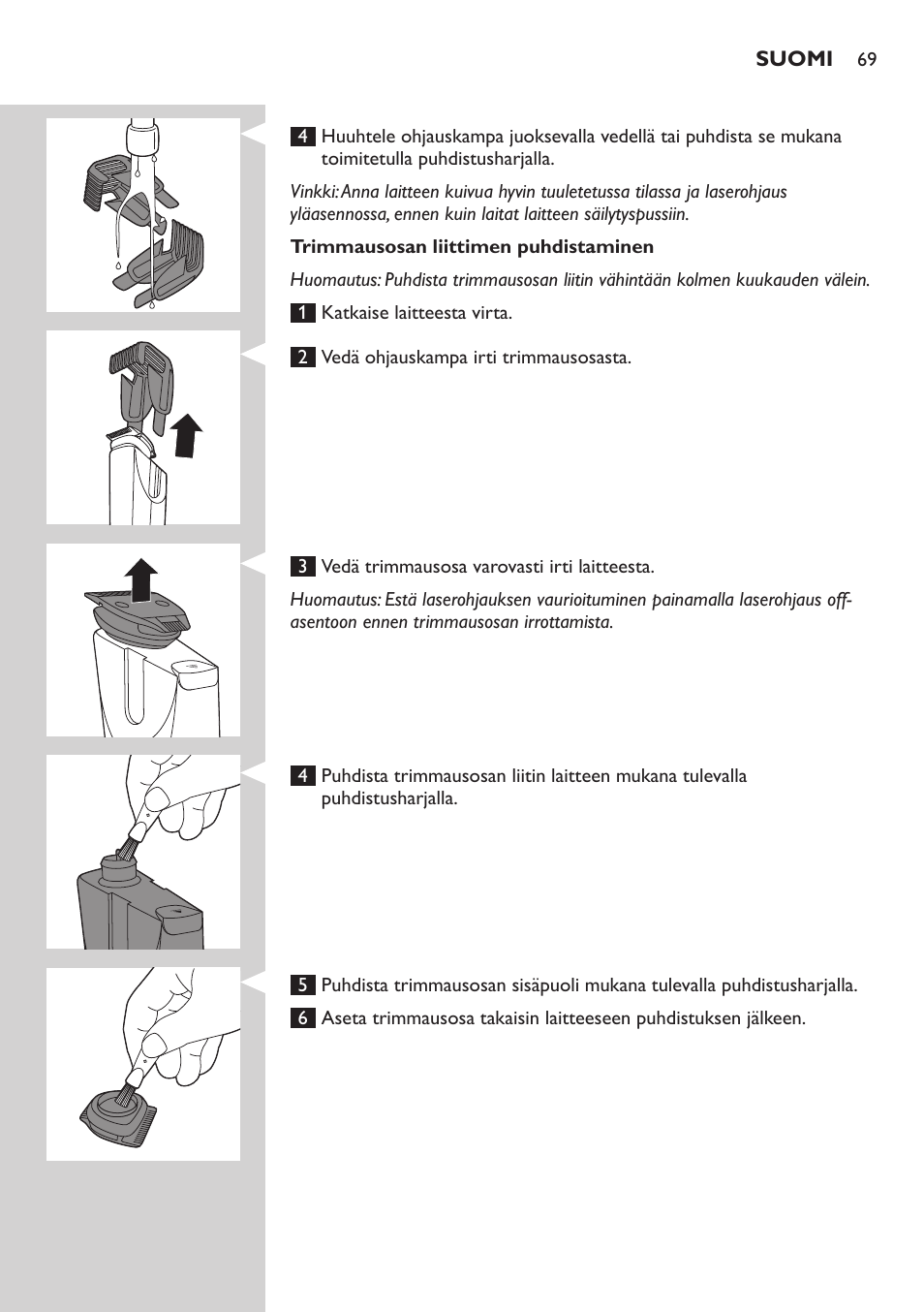 Philips BEARDTRIMMER Series 9000 barbero resistente al agua User Manual | Page 69 / 150