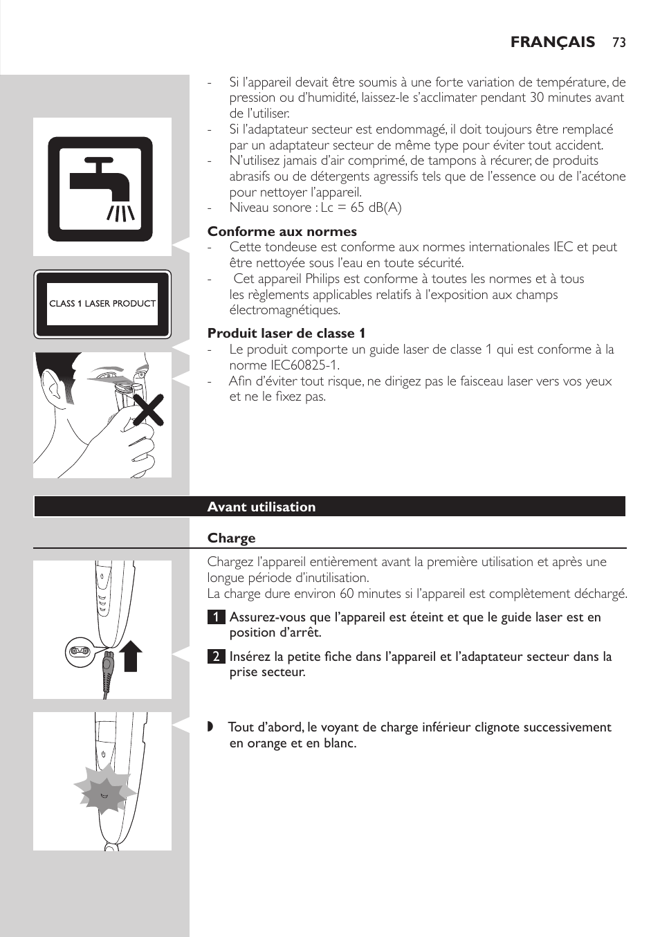 Philips BEARDTRIMMER Series 9000 barbero resistente al agua User Manual | Page 73 / 150