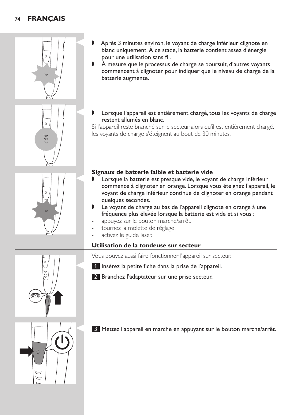 Philips BEARDTRIMMER Series 9000 barbero resistente al agua User Manual | Page 74 / 150