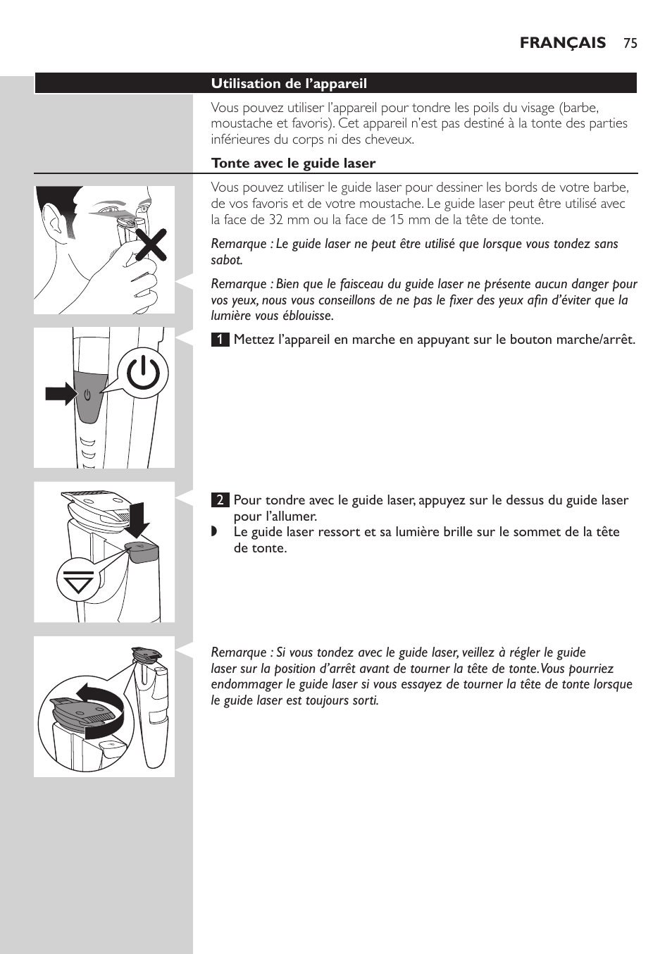 Philips BEARDTRIMMER Series 9000 barbero resistente al agua User Manual | Page 75 / 150