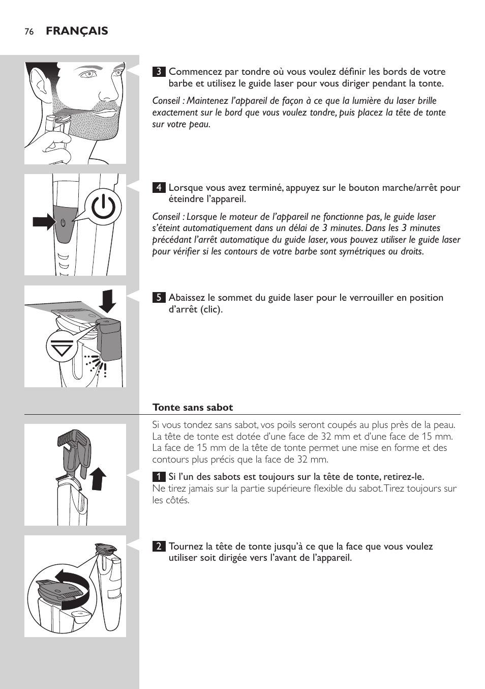 Philips BEARDTRIMMER Series 9000 barbero resistente al agua User Manual | Page 76 / 150