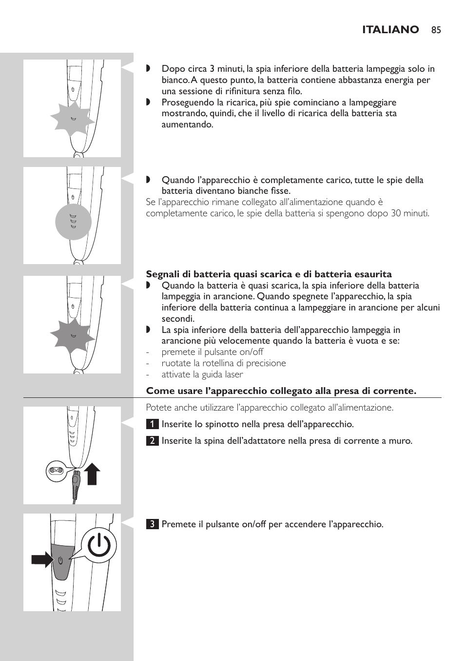 Philips BEARDTRIMMER Series 9000 barbero resistente al agua User Manual | Page 85 / 150