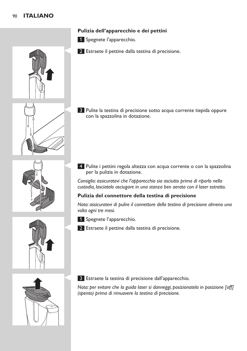 Philips BEARDTRIMMER Series 9000 barbero resistente al agua User Manual | Page 90 / 150