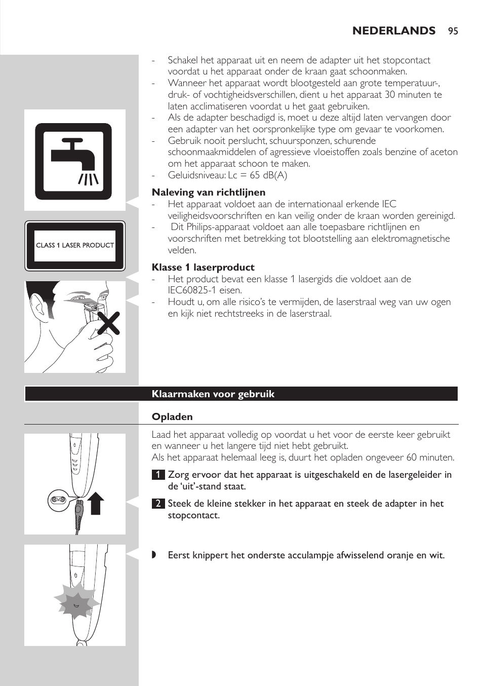 Philips BEARDTRIMMER Series 9000 barbero resistente al agua User Manual | Page 95 / 150