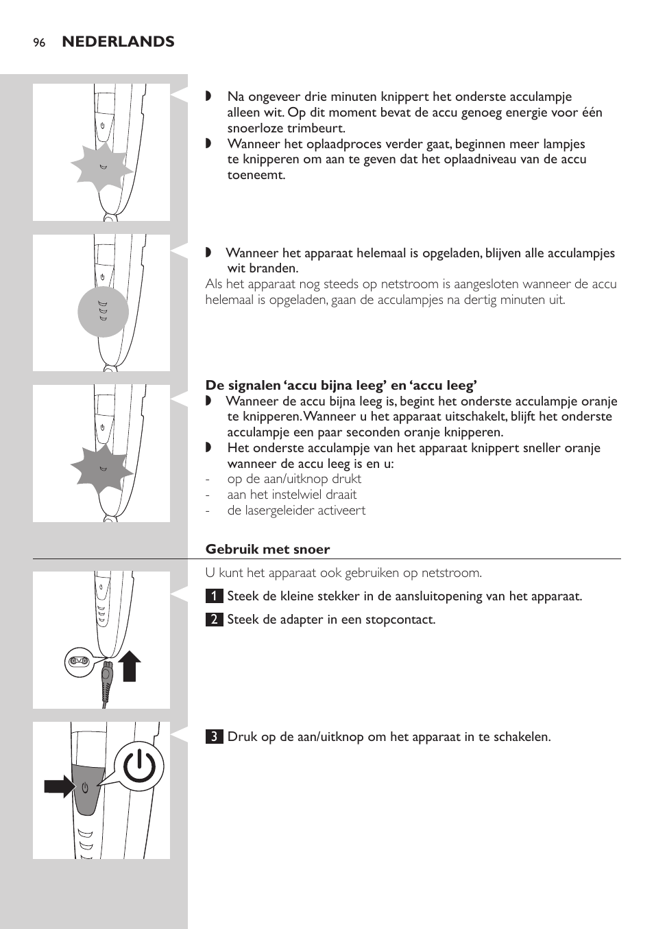 Philips BEARDTRIMMER Series 9000 barbero resistente al agua User Manual | Page 96 / 150