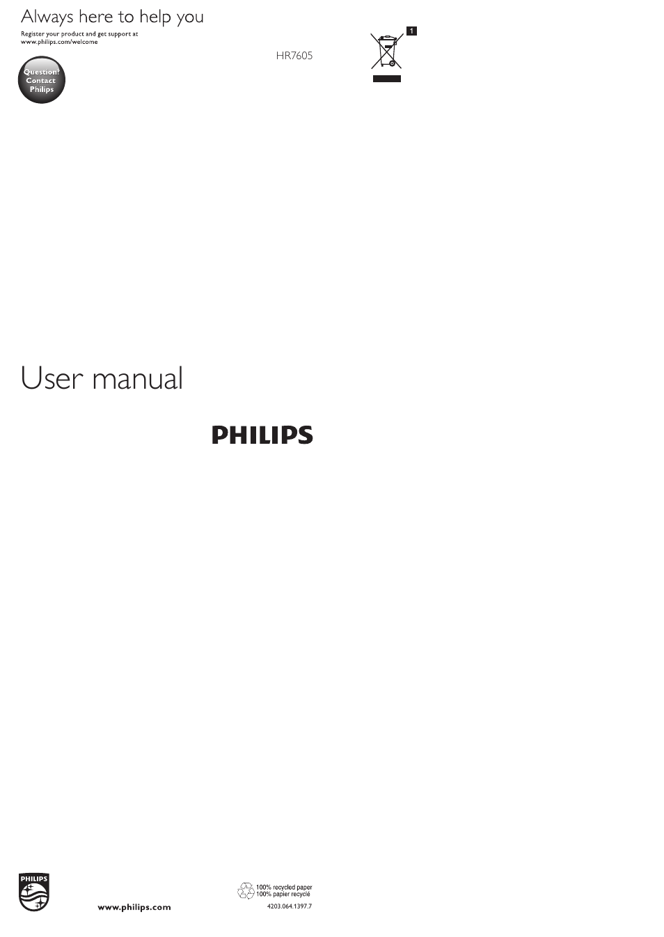 Philips Robot de cocina User Manual | 13 pages