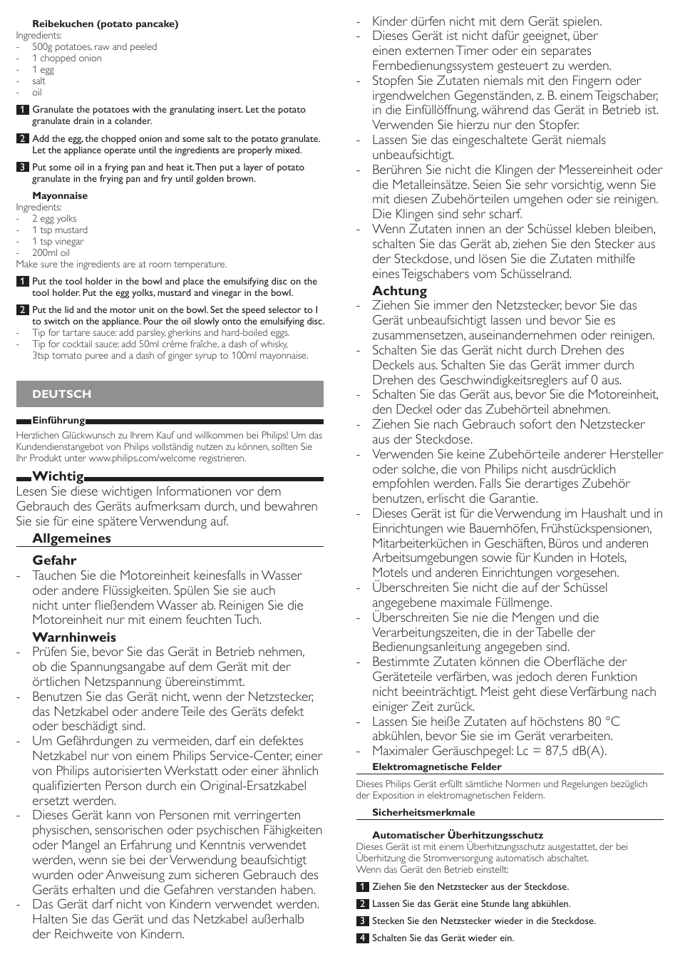 Philips Robot de cocina User Manual | Page 3 / 13