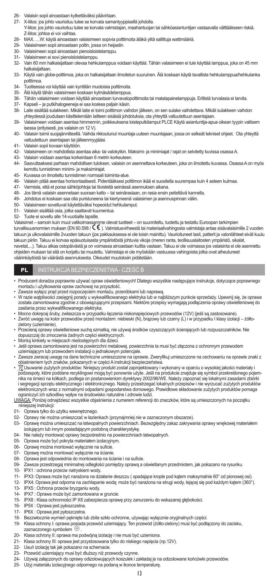 Philips myBathroom Foco empotrable User Manual | Page 13 / 32