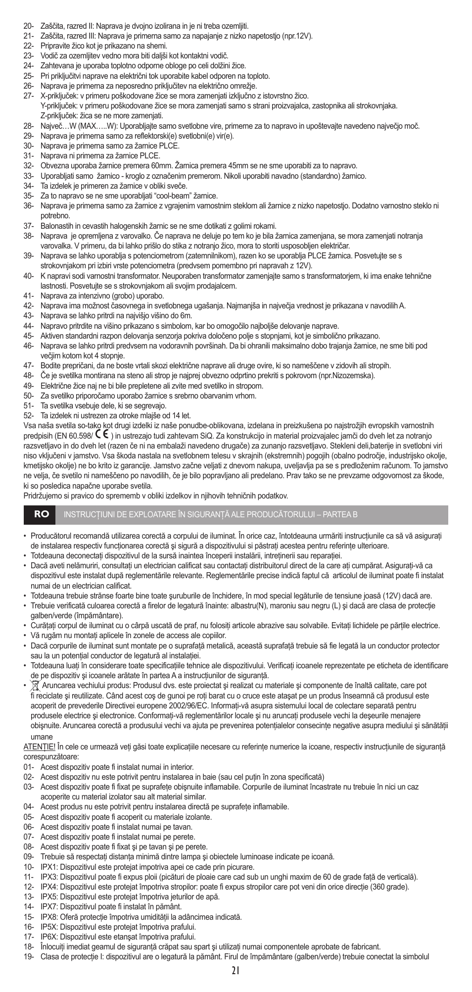 Philips myBathroom Foco empotrable User Manual | Page 21 / 32