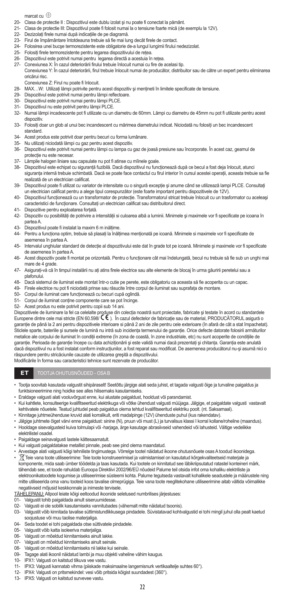 Philips myBathroom Foco empotrable User Manual | Page 22 / 32