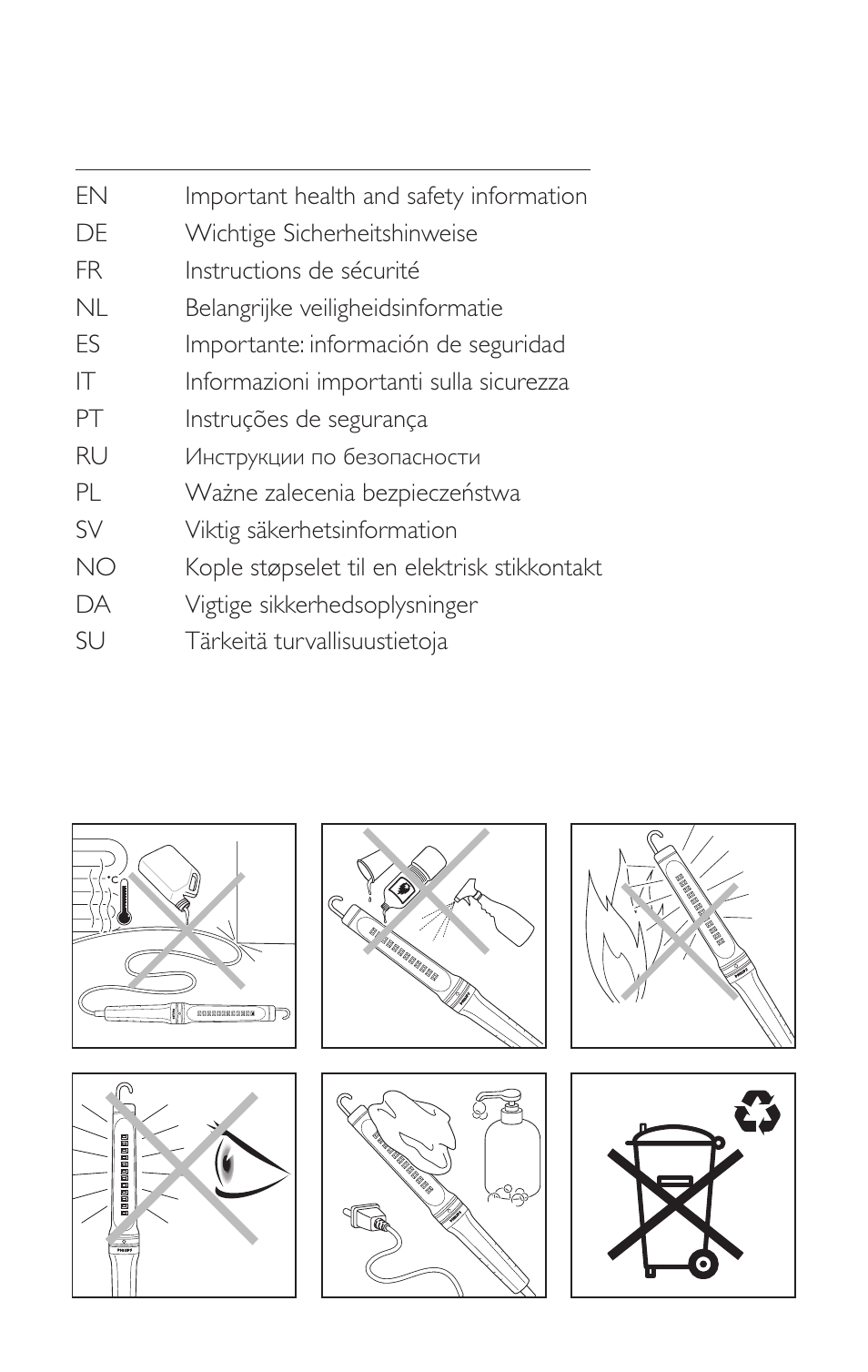 Before you start, English, Important | Philips LED Inspection lamps CBL20 User Manual | Page 3 / 6