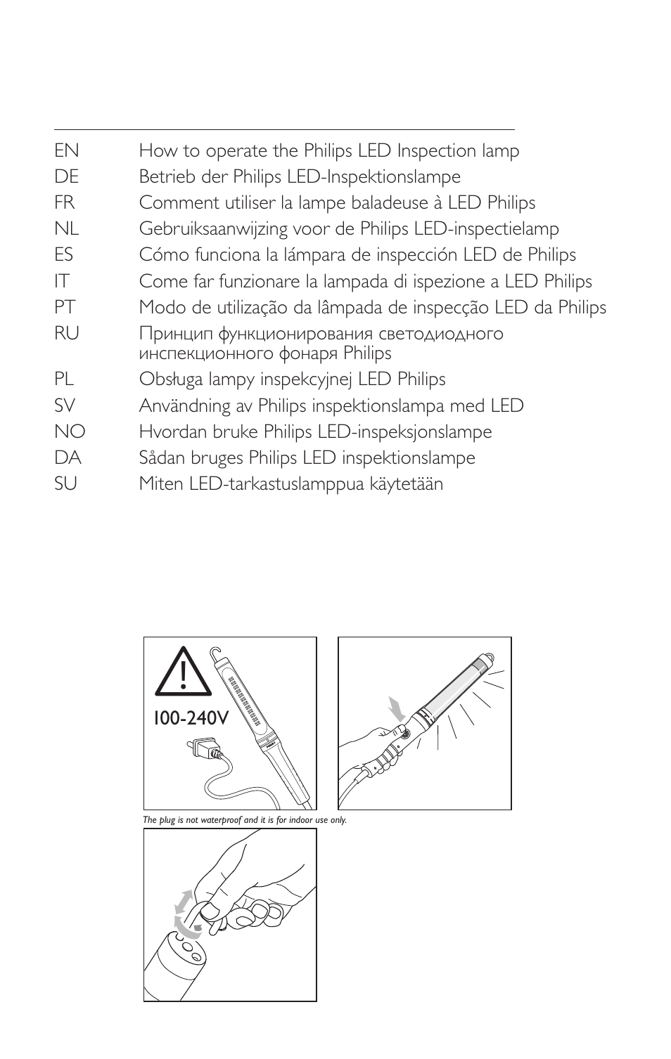 Before you start, English, Important | Philips LED Inspection lamps CBL20 User Manual | Page 4 / 6