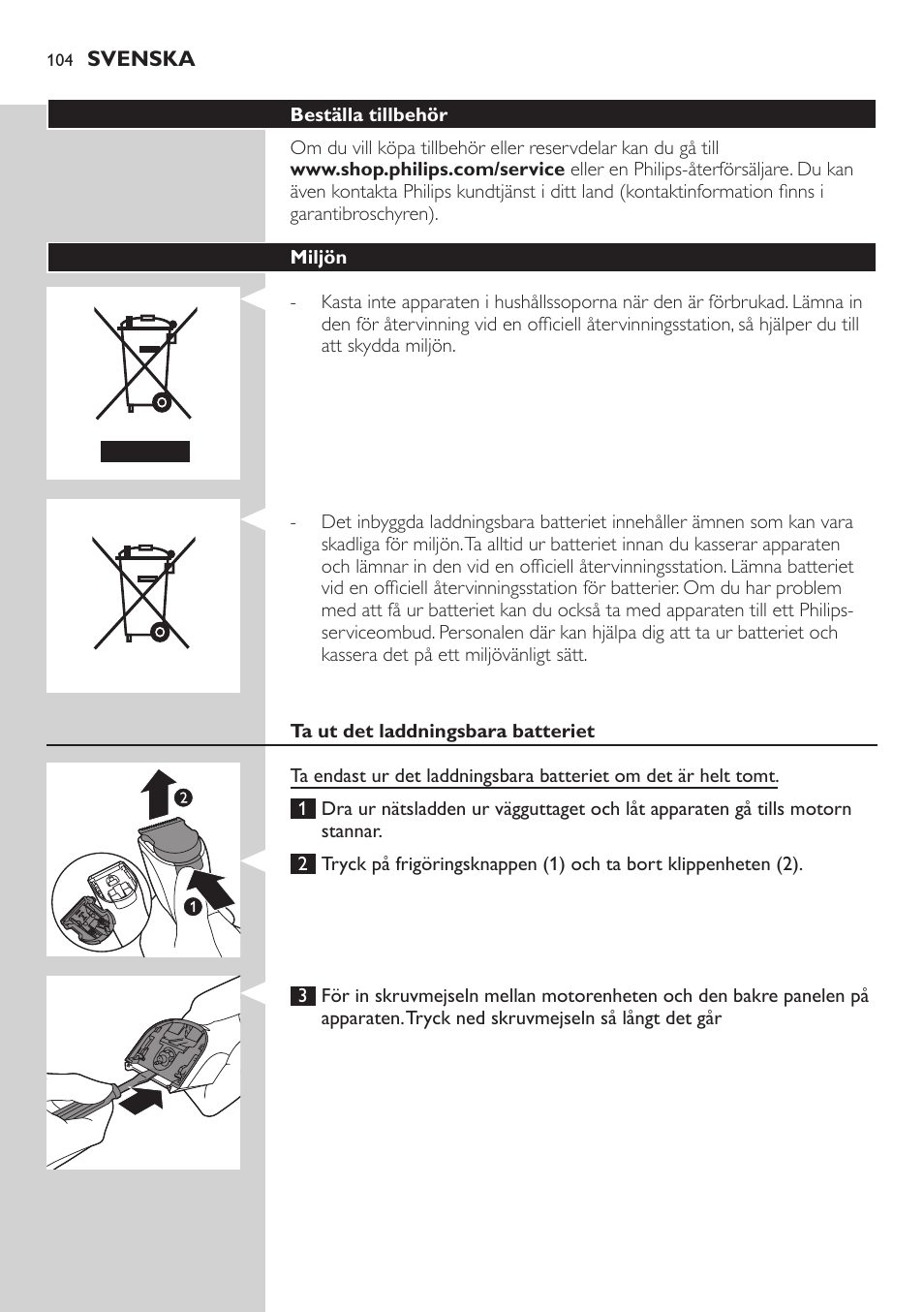 Philips HAIRCLIPPER Series 3000 cortapelos User Manual | Page 104 / 114