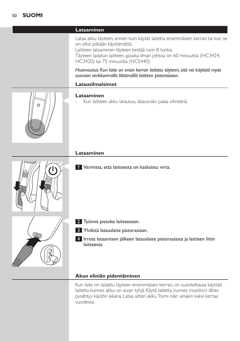 Philips HAIRCLIPPER Series 3000 cortapelos User Manual | Page 50 / 114