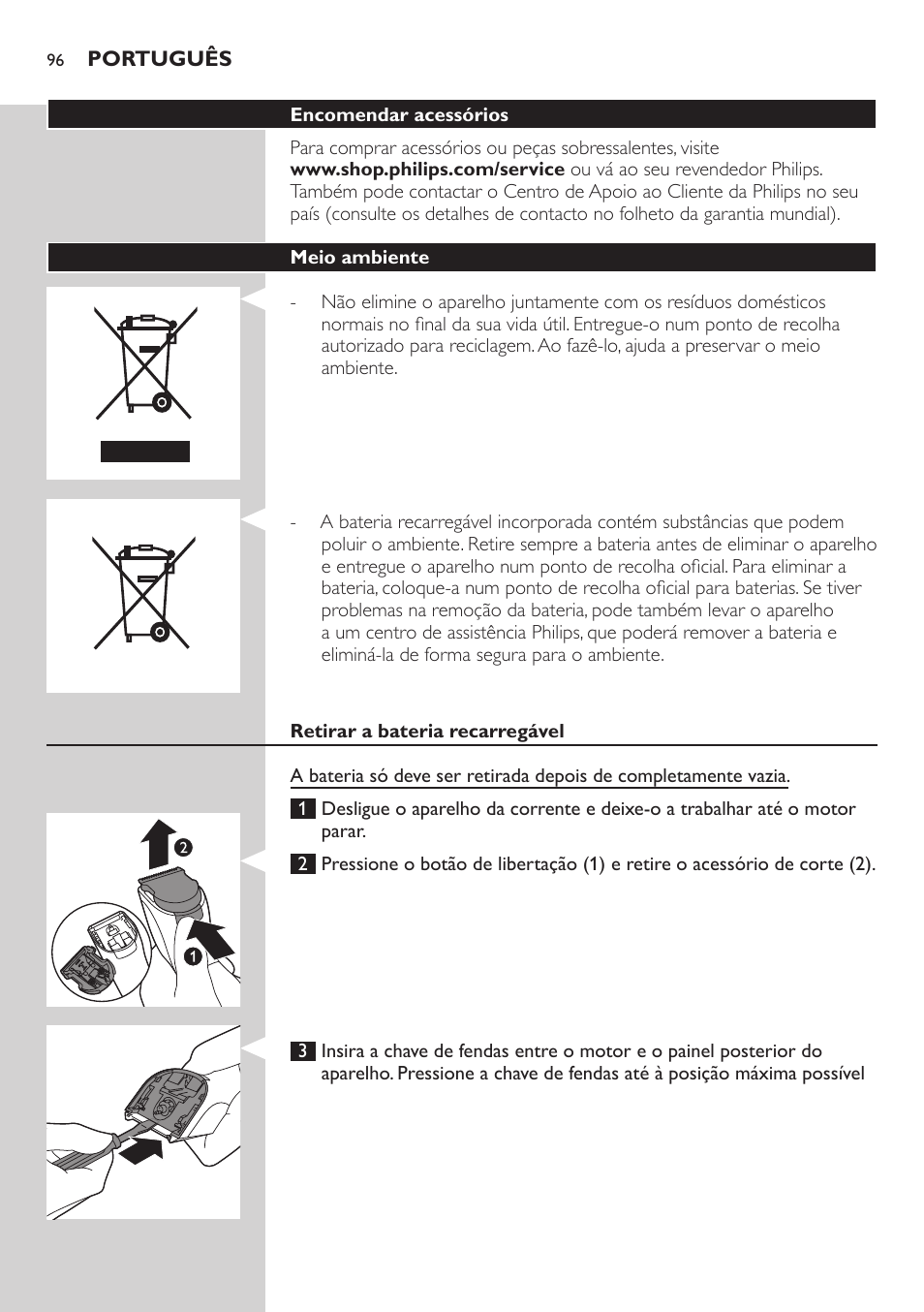 Philips HAIRCLIPPER Series 3000 cortapelos User Manual | Page 96 / 114