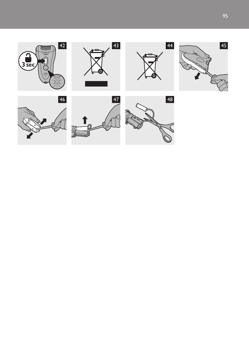 3 sec | Philips SatinPerfect Depiladora User Manual | Page 95 / 96