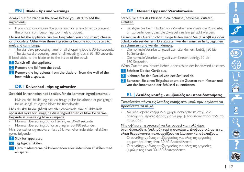 Philips Daily Collection Robot de cocina User Manual | Page 17 / 76