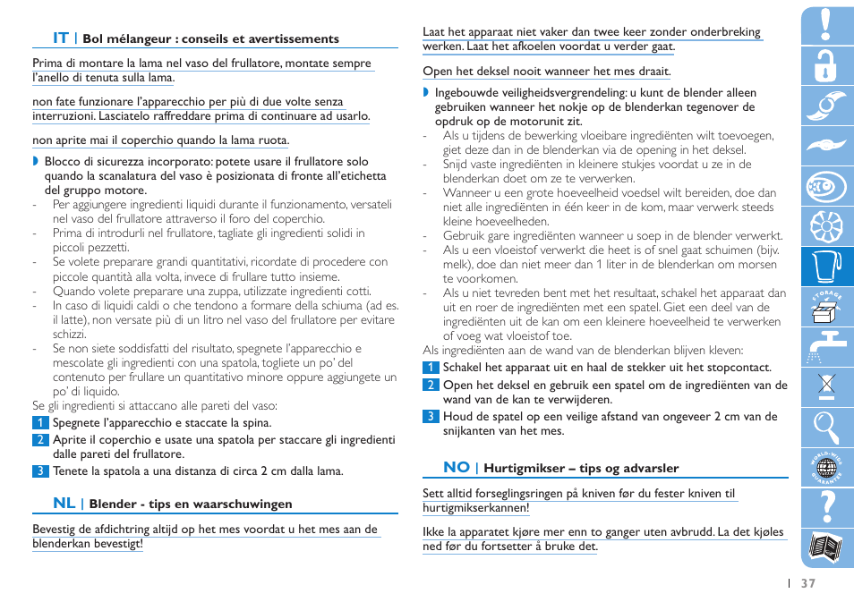 Philips Daily Collection Robot de cocina User Manual | Page 37 / 76