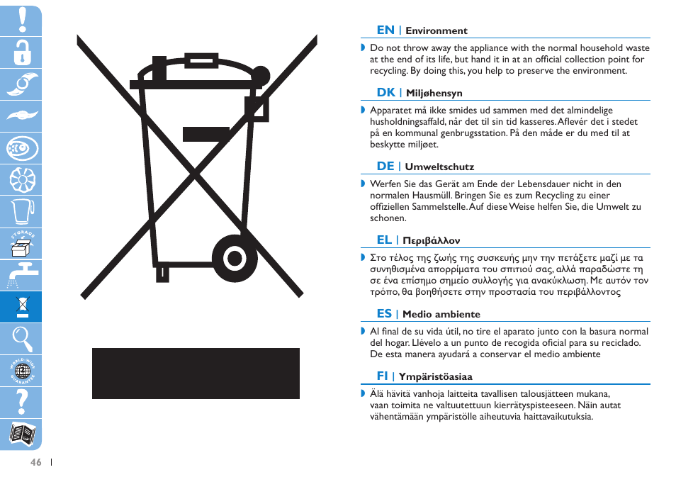 Philips Daily Collection Robot de cocina User Manual | Page 46 / 76