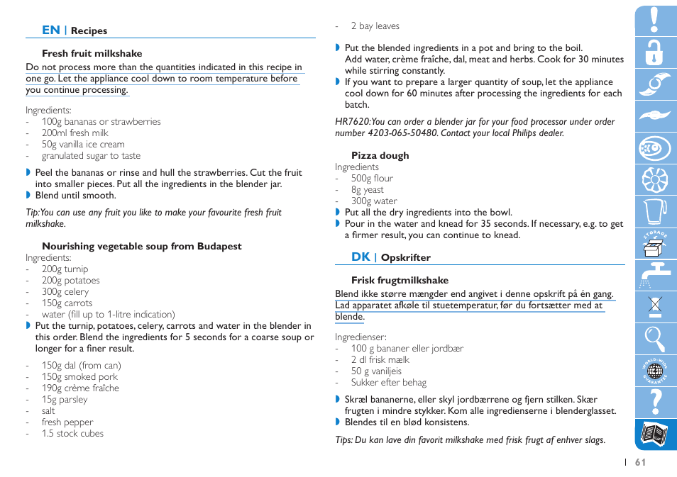 Philips Daily Collection Robot de cocina User Manual | Page 61 / 76