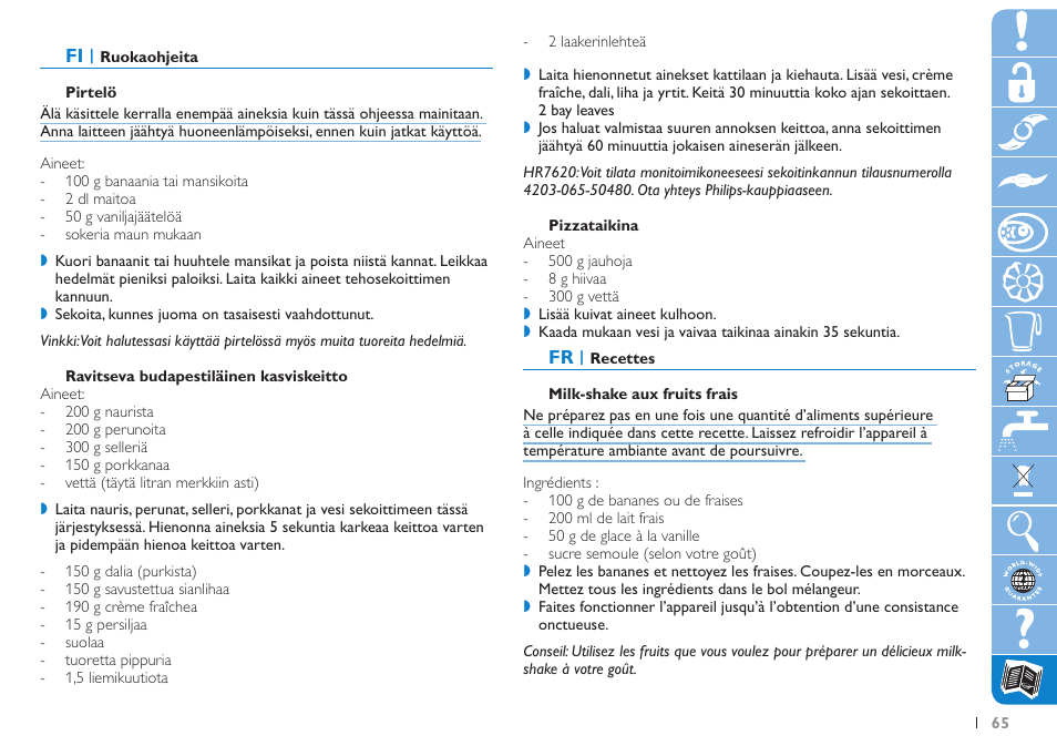 Philips Daily Collection Robot de cocina User Manual | Page 65 / 76