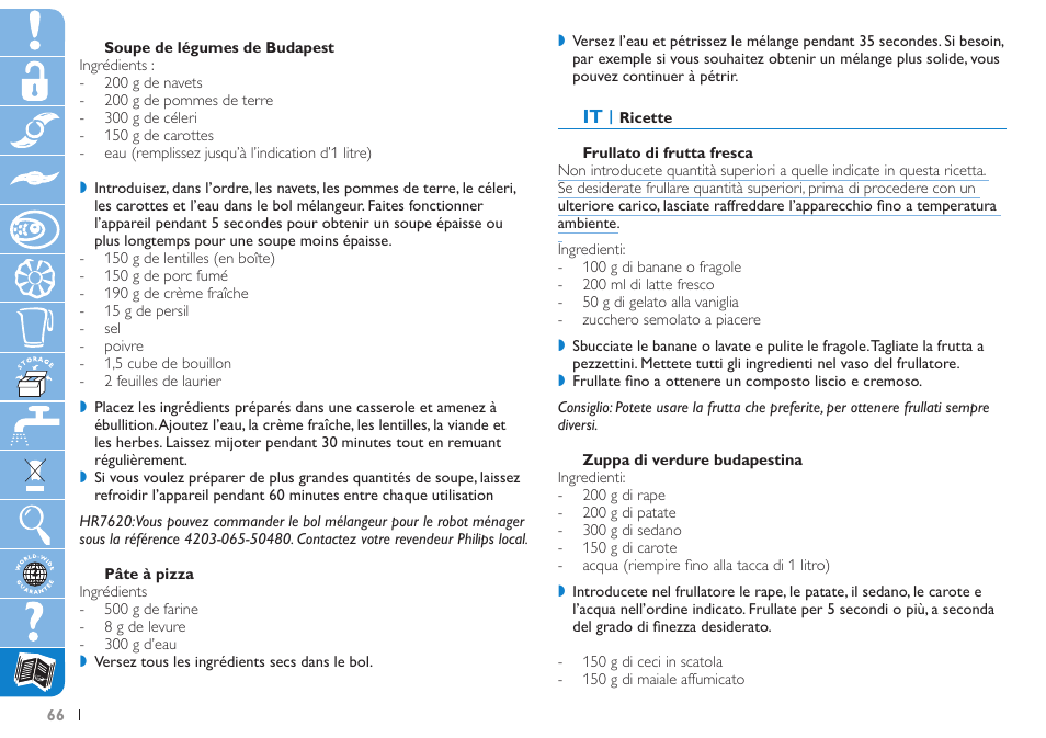 Philips Daily Collection Robot de cocina User Manual | Page 66 / 76