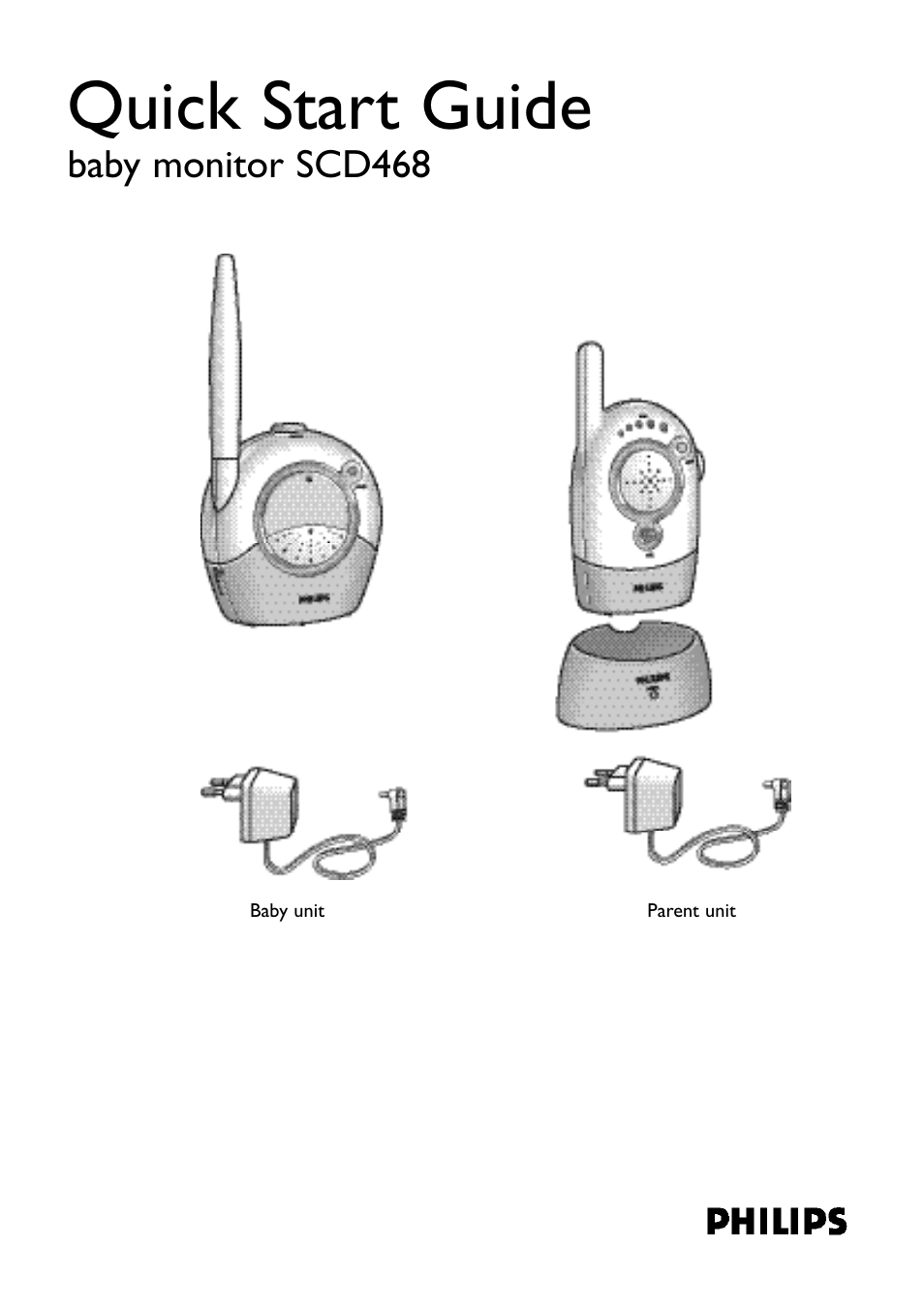 Quick start guide | Philips Vigilabebés analógico User Manual | Page 2 / 4