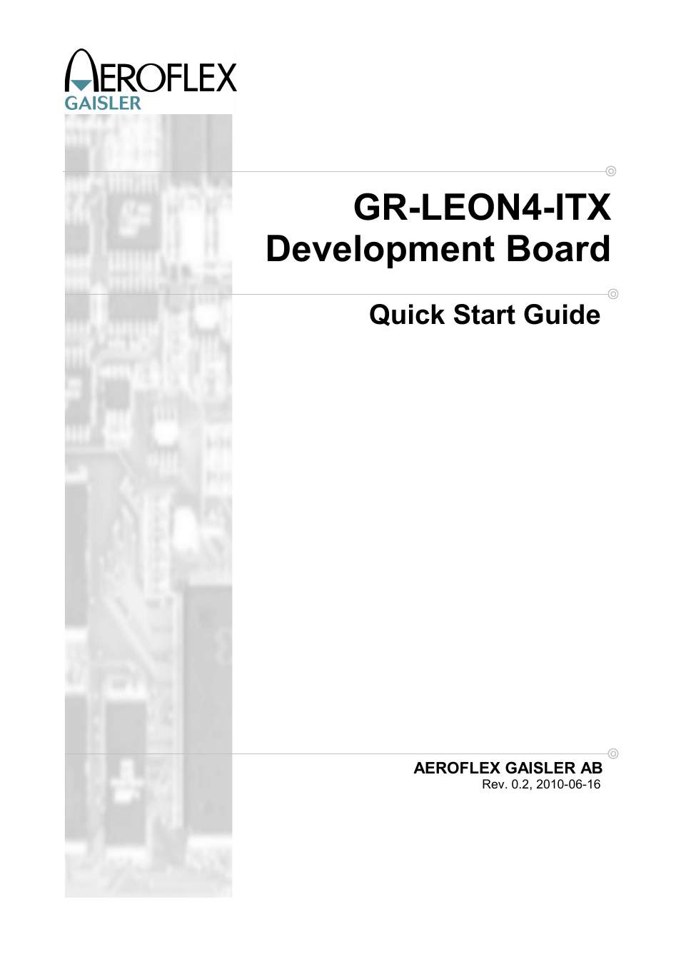 Aero-Flex GAISLER GR-LEON4-ITX User Manual | 32 pages