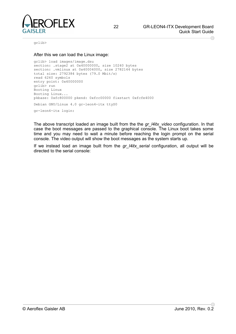 Aero-Flex GAISLER GR-LEON4-ITX User Manual | Page 22 / 32