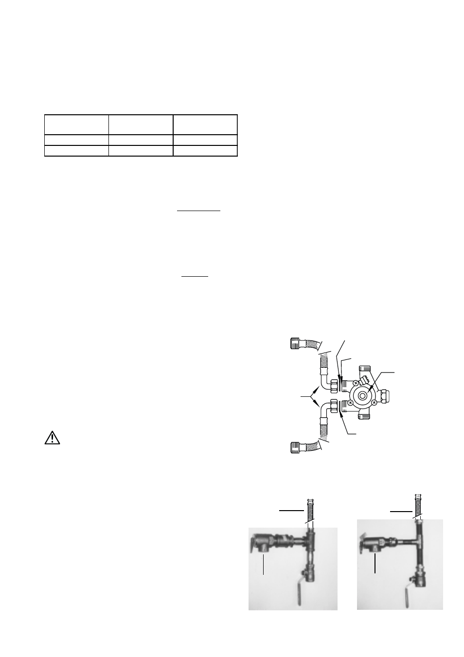 Water connections, Gas line sizing | AquaStar 125B NGL User Manual | Page 9 / 20