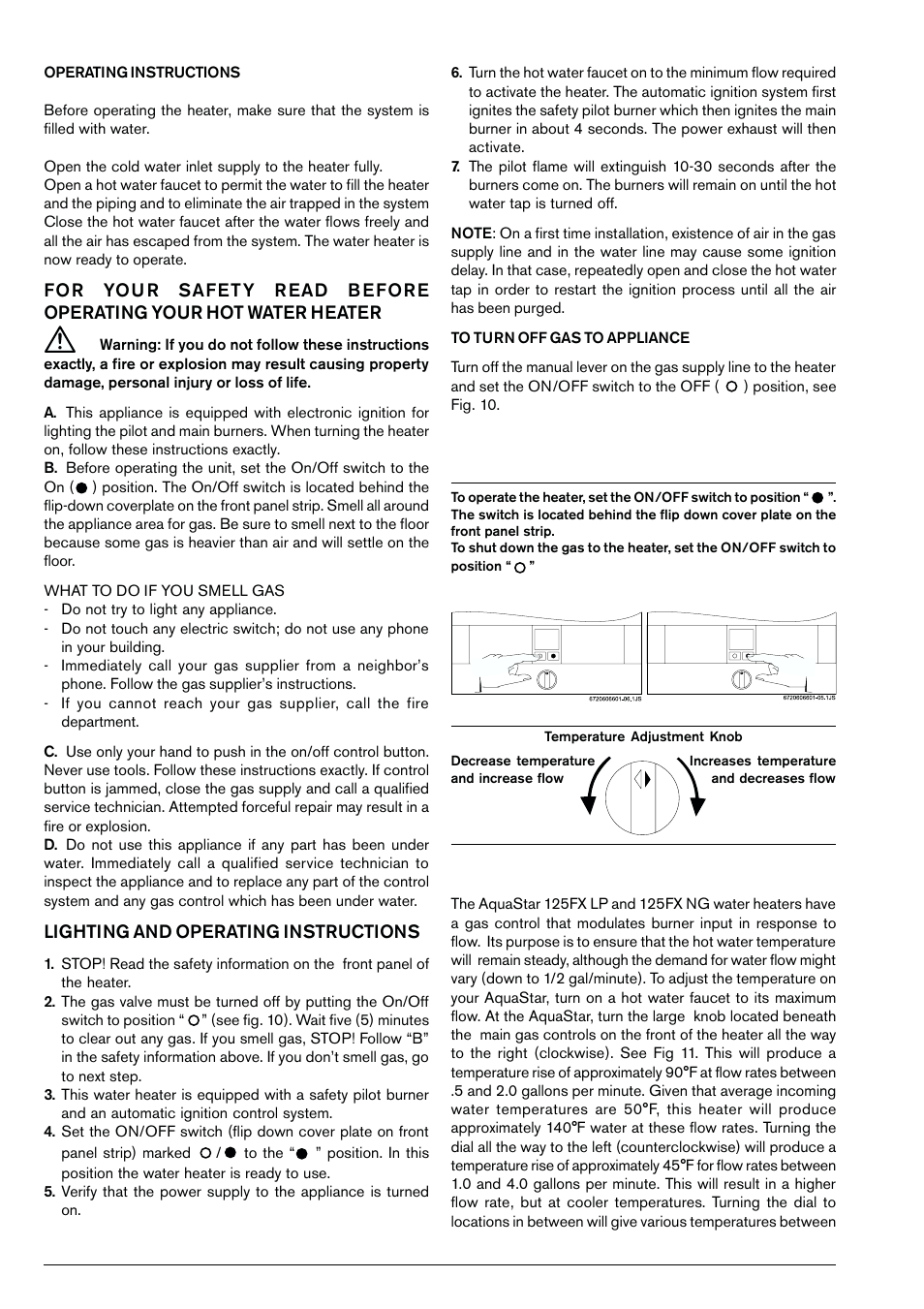 AquaStar 125FX LP User Manual | Page 14 / 24